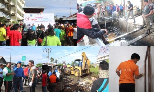 KPU Kota Bontang Hadiri Deklarasi Bontang Bebas Sampah dan Melaksanakan Kegiatan Rutin Jumat bersih di KPU Kota Bontang (Jumat,7 April2017)